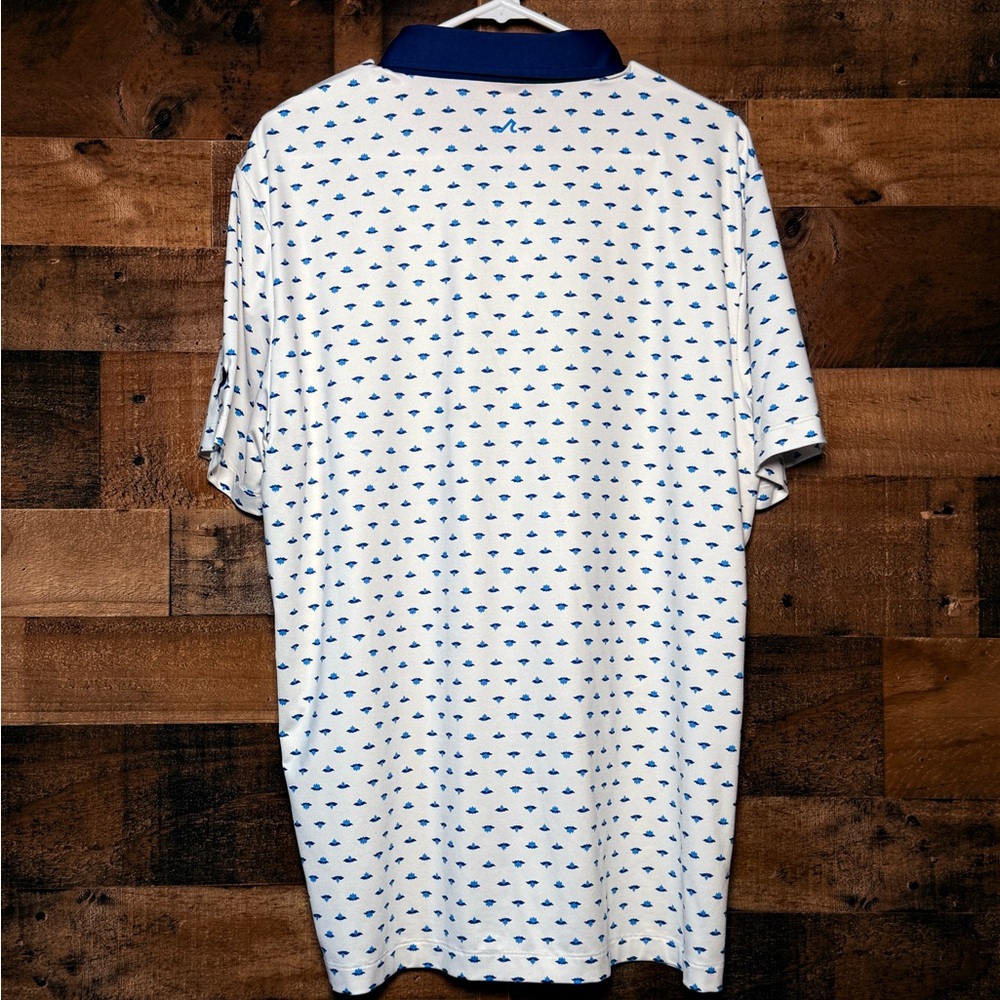 New Nwot Redvanly Men's White Blue Golf Polo Shir… - image 2